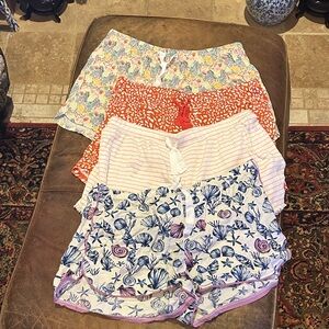 Women's 4 Pair of Loft Patterned Sleep Shorts, size Large